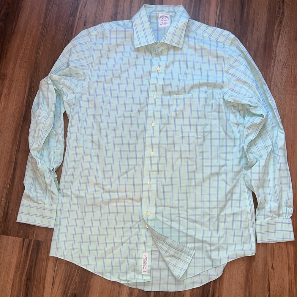 Brooks Brothers plaid button up shirt